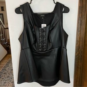 Black Faux Leather Torrid Tank